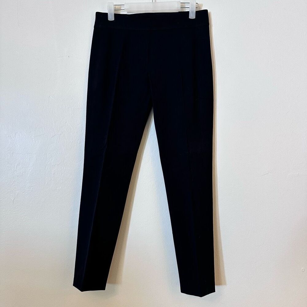 Elie Tahari Women's Tailored Black Stretch Pull On Pants Small
